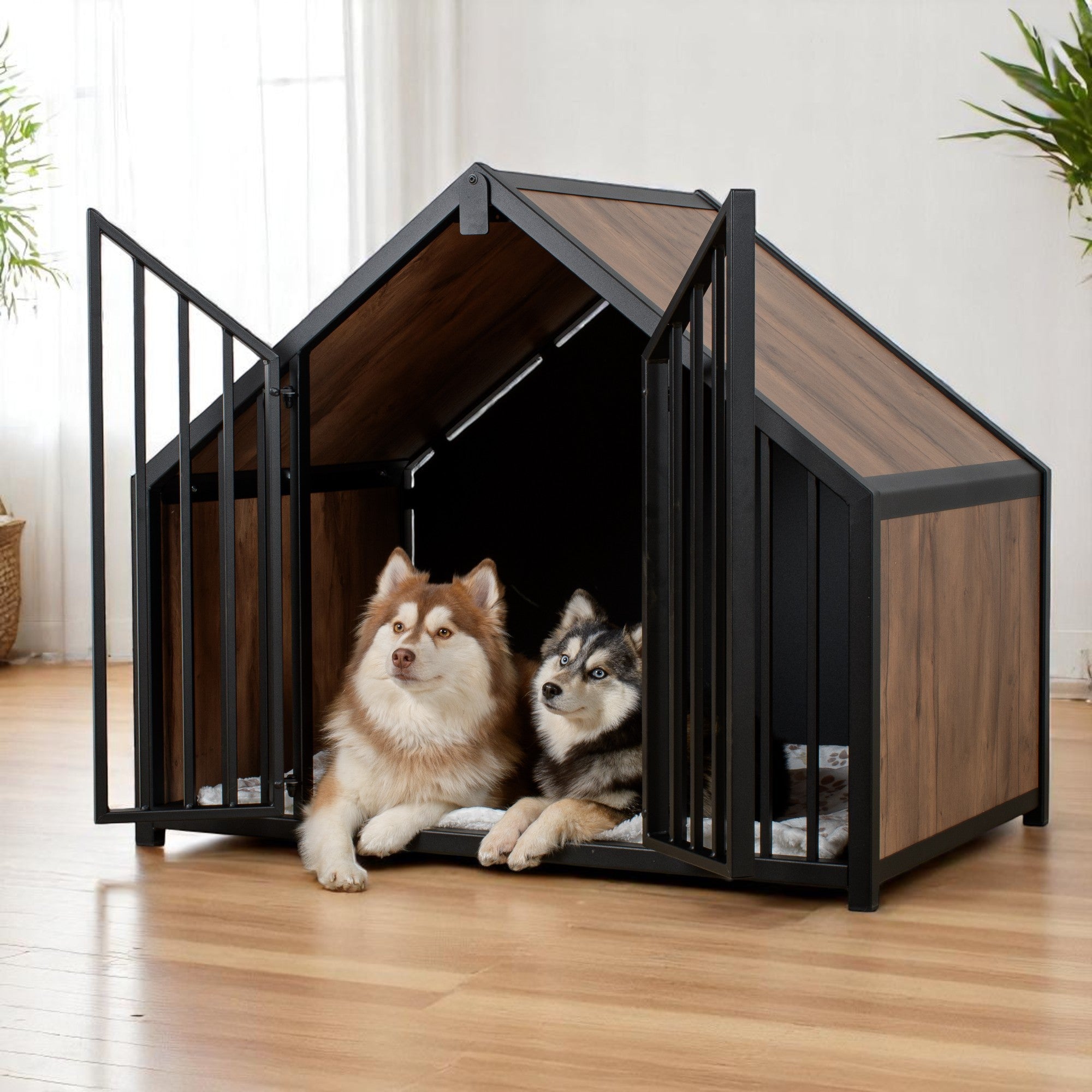 Luxe Hondenhuisje van Staal en Hout Wildwood