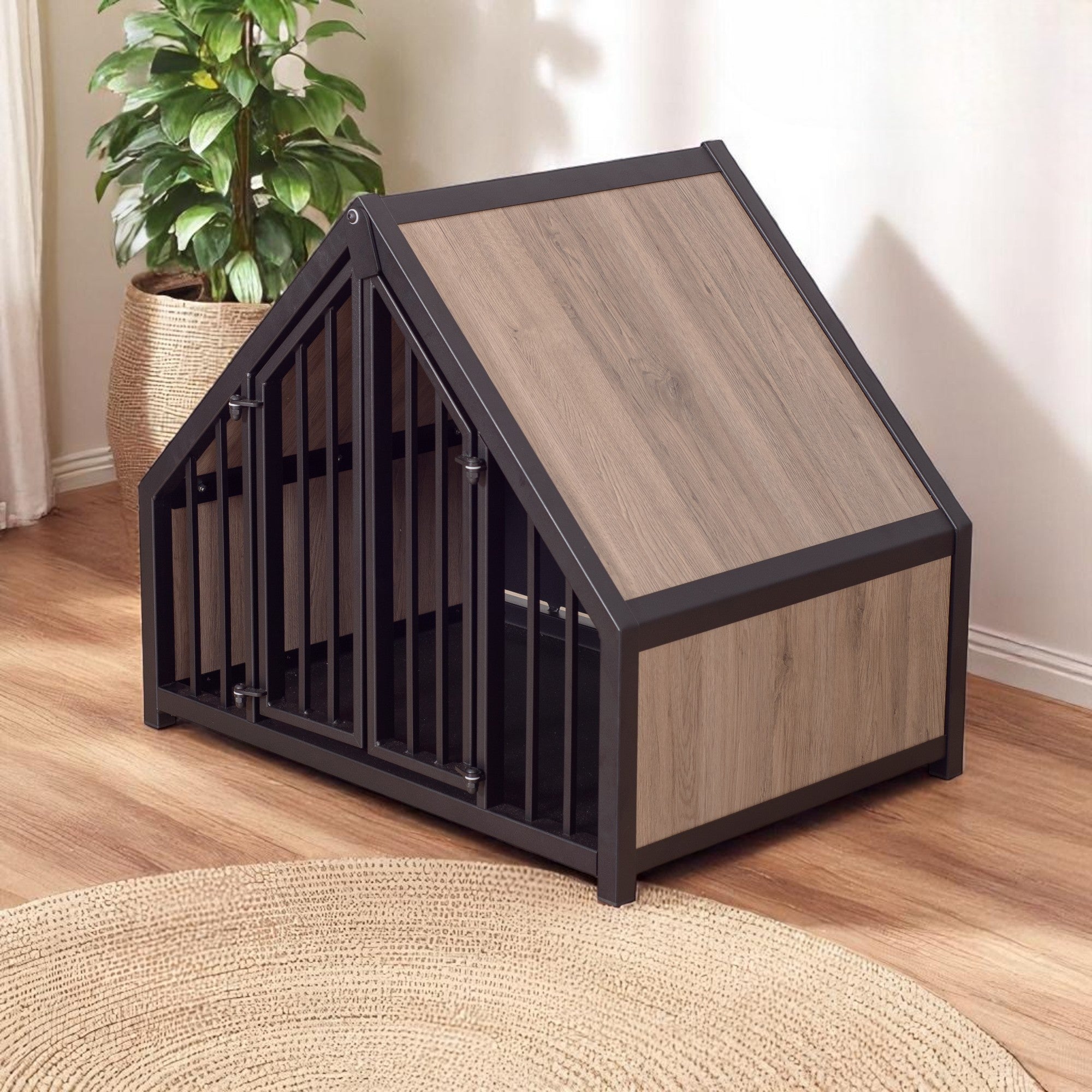 Luxe Hondenhuisje van Staal en Hout Sanremo